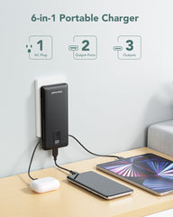 Built-in AC Plug & Cables 10000mAh Power Bank